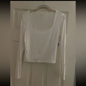 BP white long sleeve top size Medium new with tags